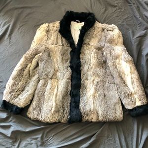 Sergio Valente Rabbit Fur Coat , Size Large
